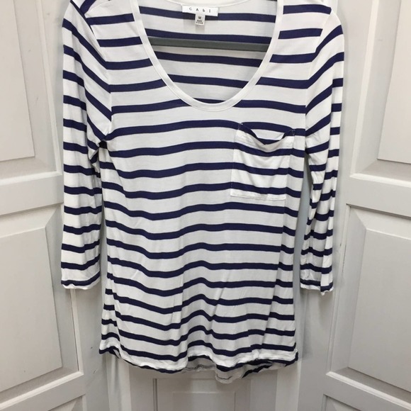 CAbi Blue & White Striped Shirt - Picture 2 of 16